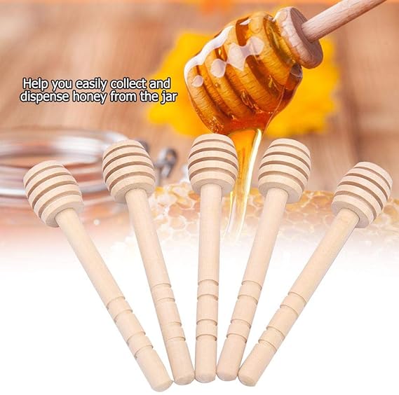عصي غمس العسل الخشبية 3 قطع