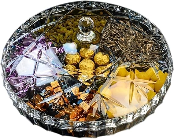 طبق تسالي اكريليك ساره (متوفر لونين شفاف و عسلي)