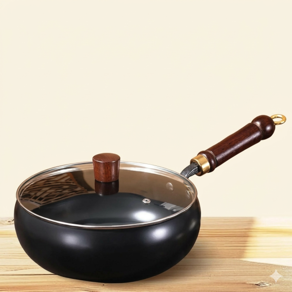 حلة ووك بالغطاء مقاس 24 سم