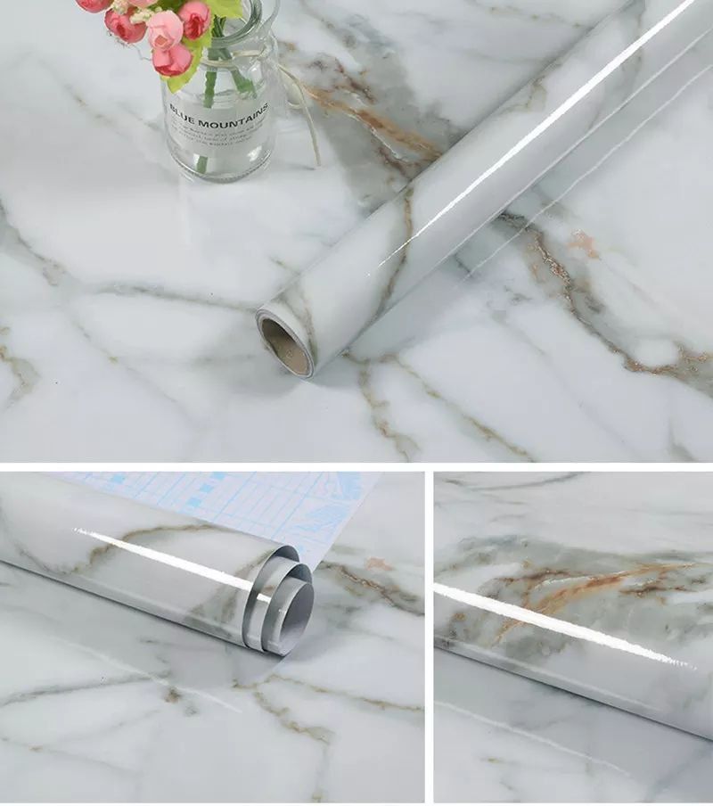 رول استيكر رخامى أبيض 5 متر